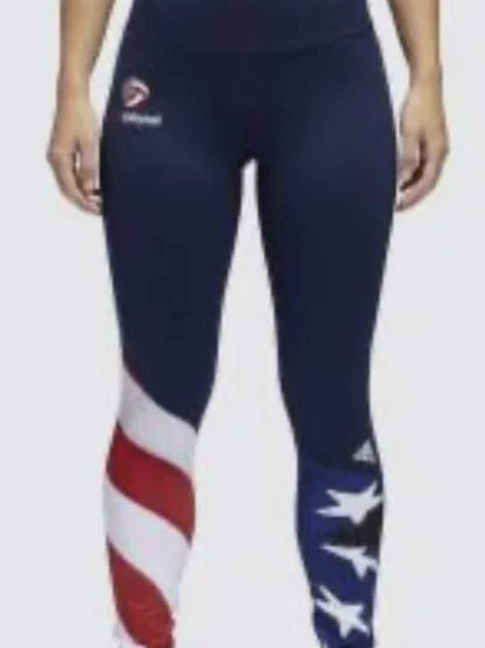 Adidas Ladies L USA Volleyball Navy Leggings - Picture 5 of 9